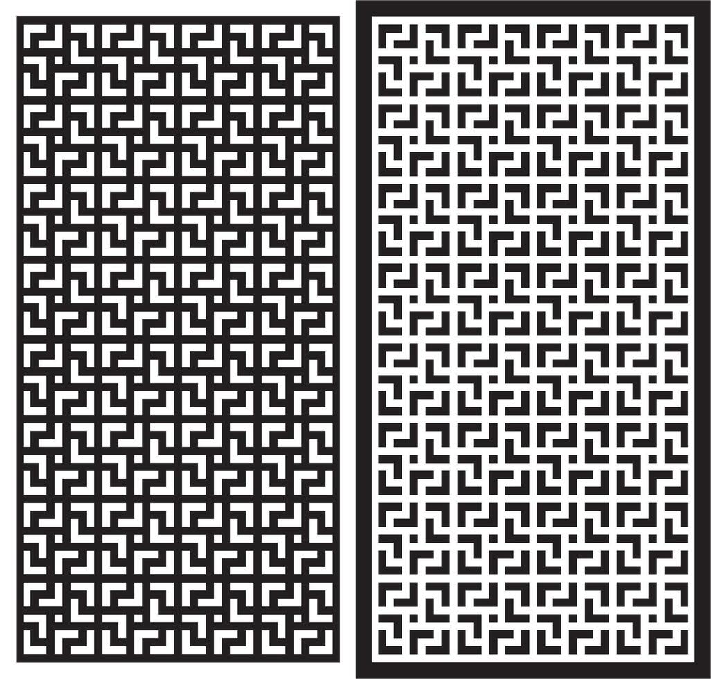 laser cutting motifs for partitions, fences and facades vector