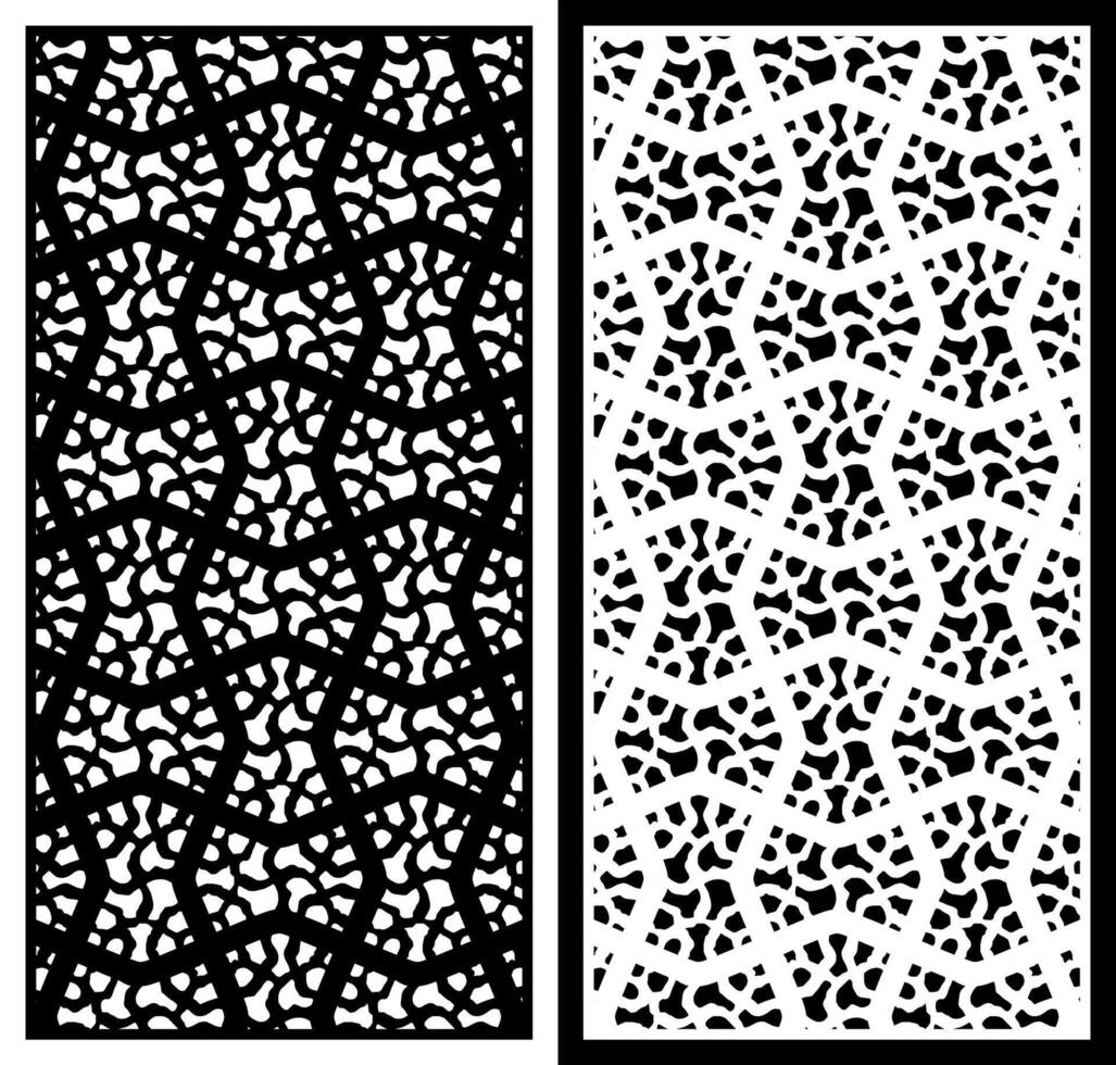 laser cutting motifs for partitions, fences and facades vector