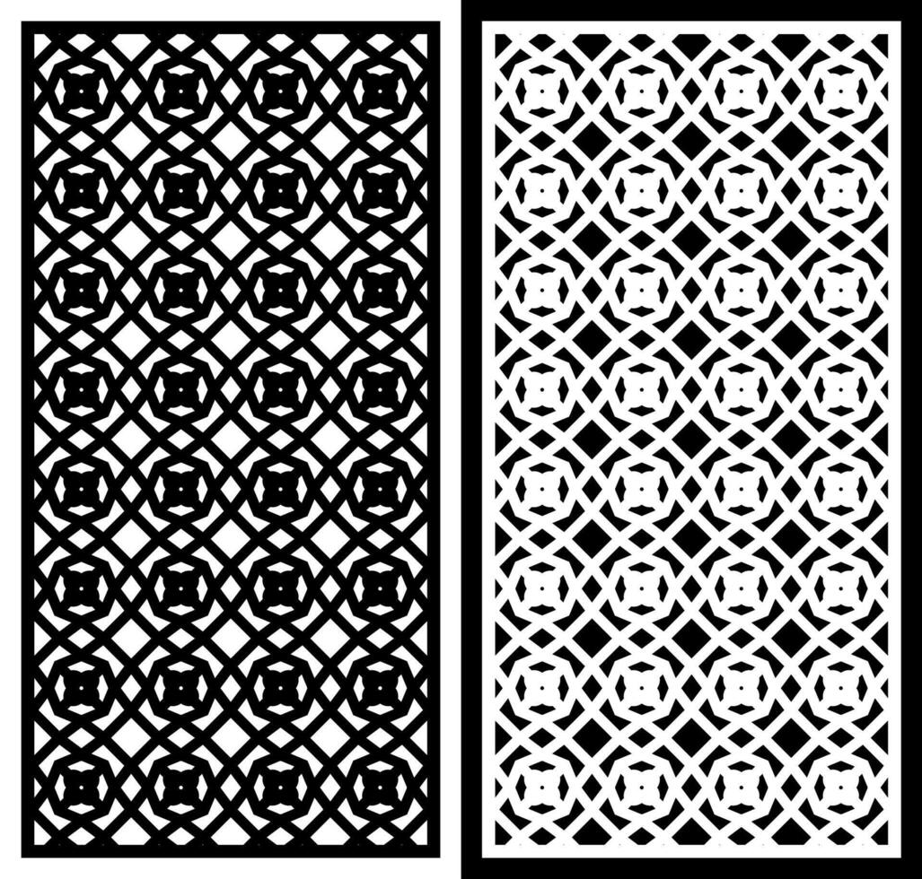 laser cutting motifs for partitions, fences and facades vector