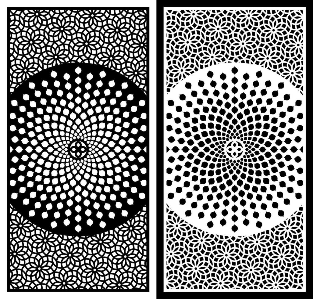 laser cutting motifs for partitions, fences and facades vector