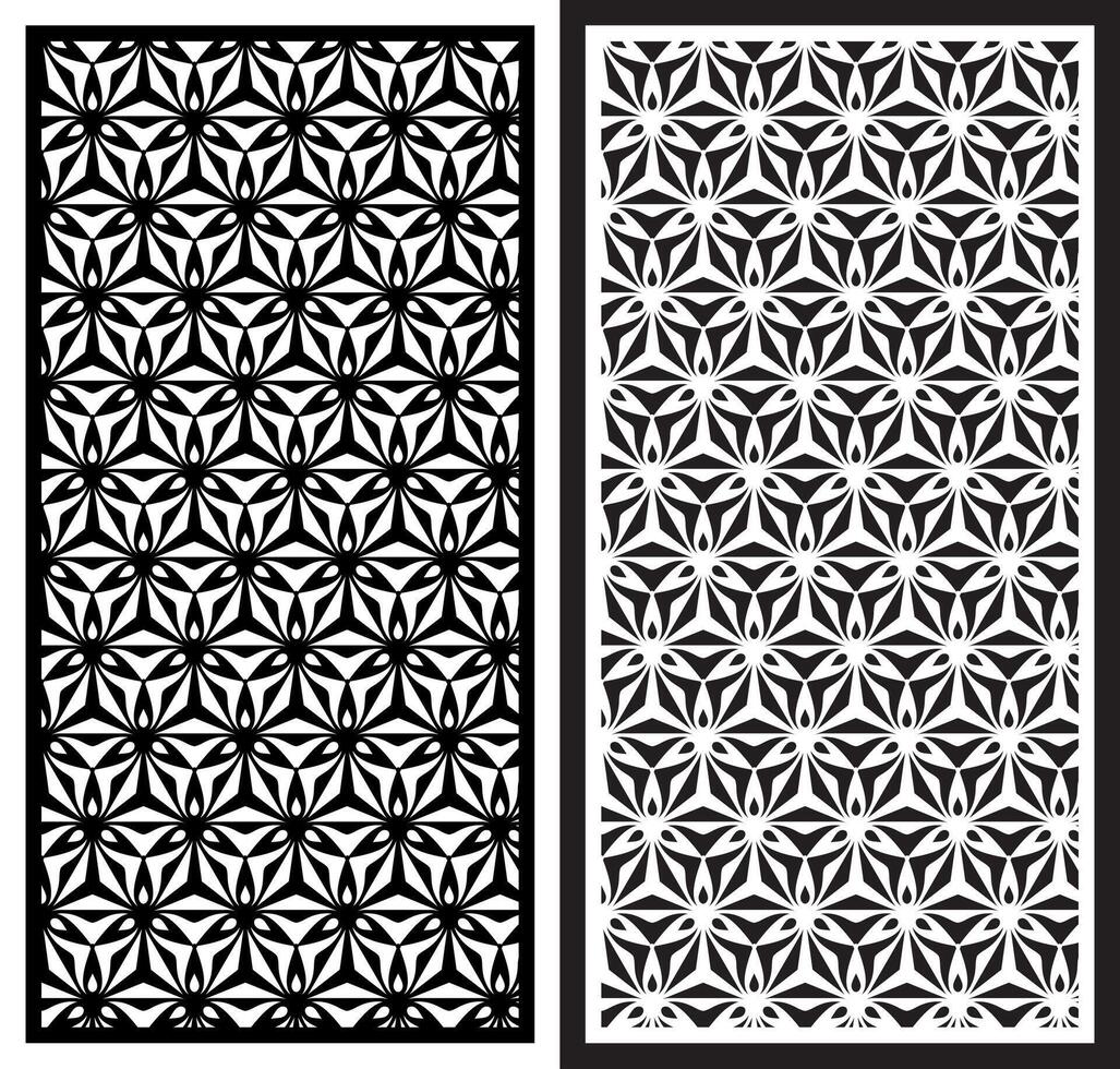 laser cutting motifs for partitions, fences and facades vector