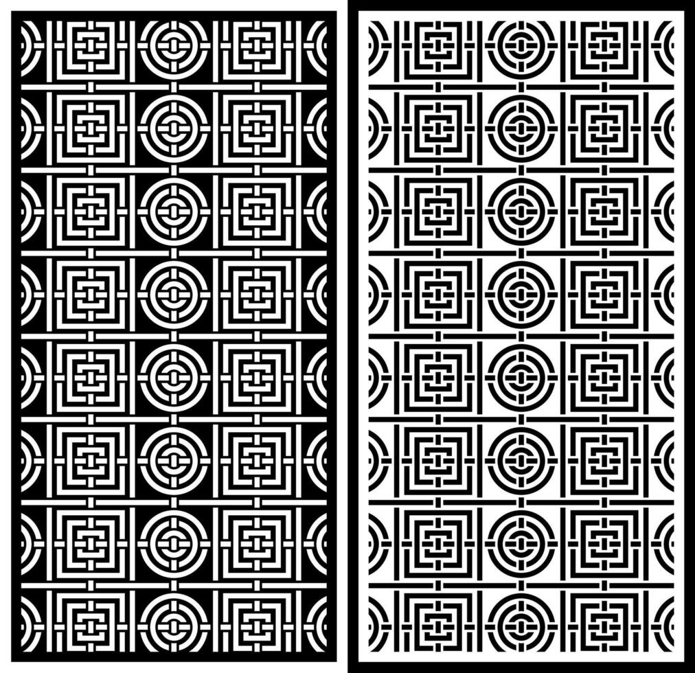 laser cutting motifs for partitions, fences and facades vector