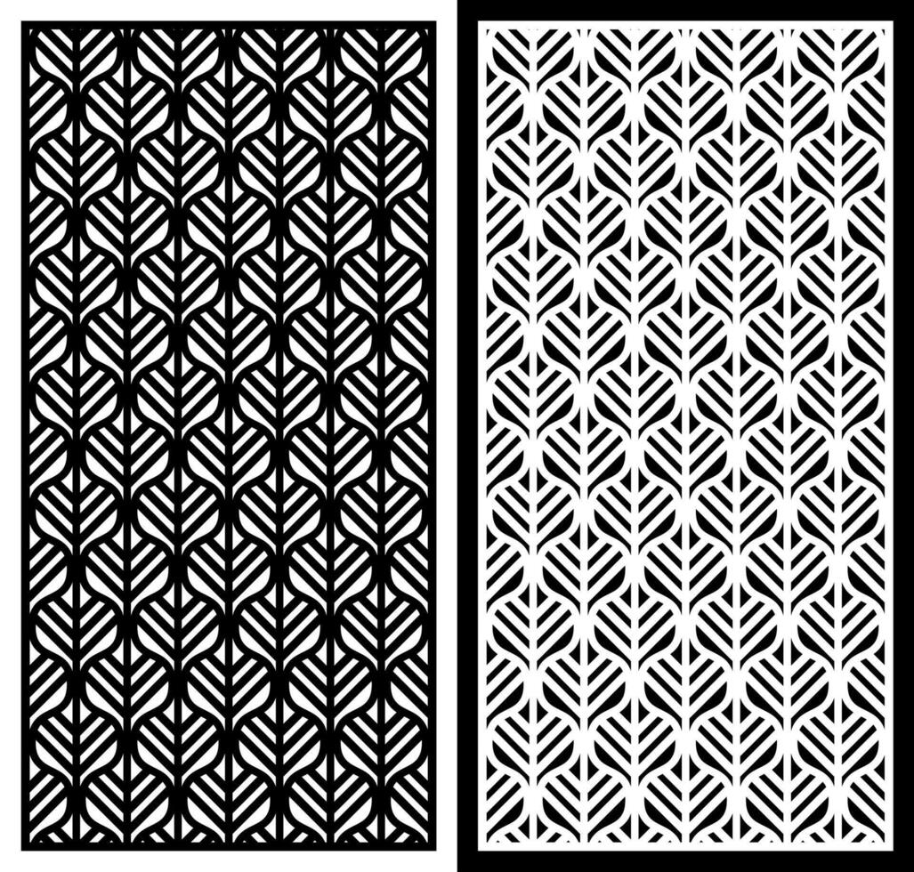 laser cutting motifs for partitions, fences and facades vector