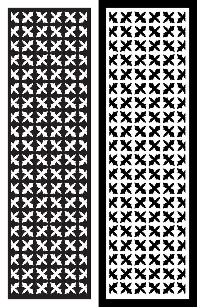 laser cutting motifs for partitions, fences and facades vector