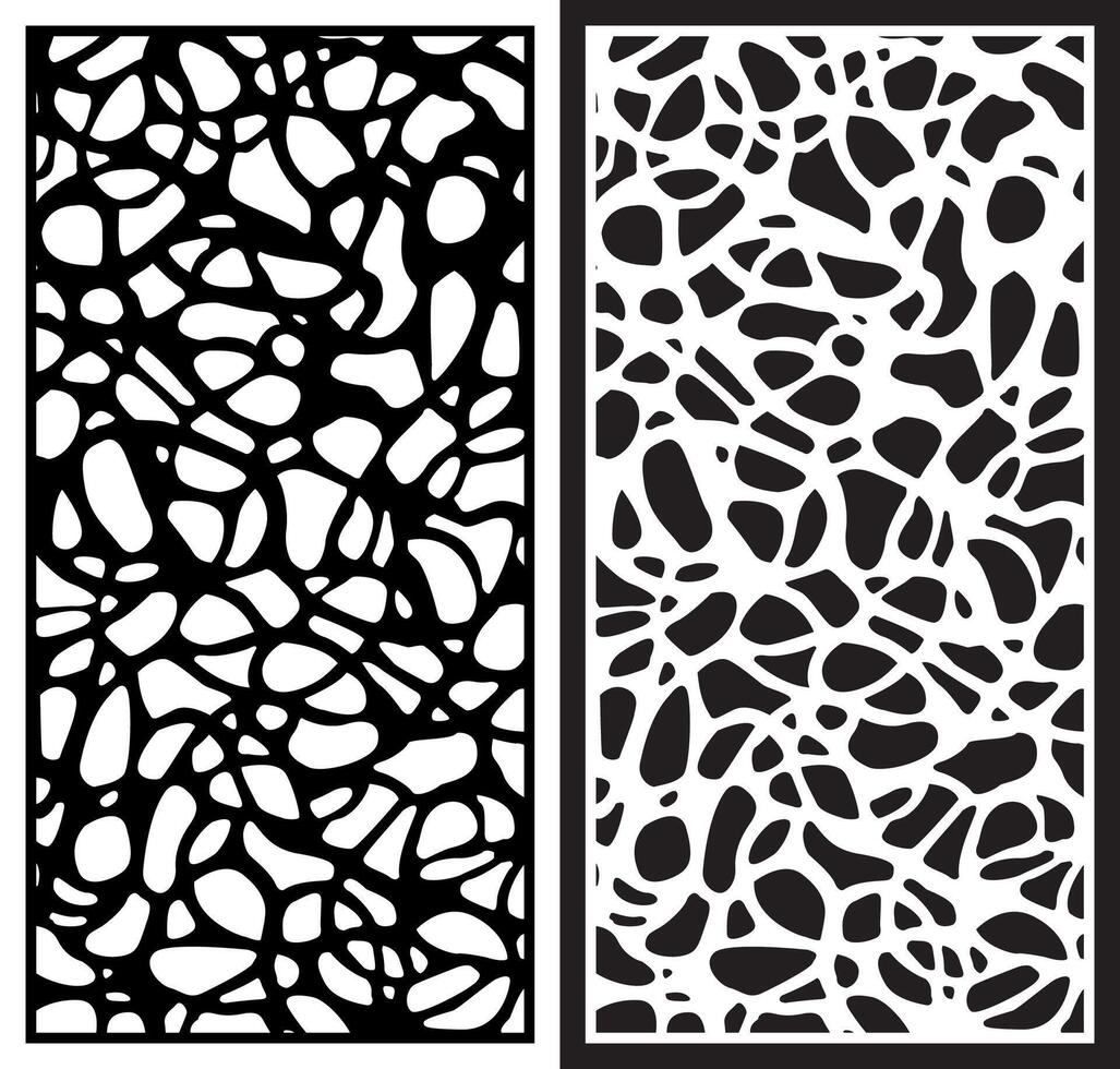 laser cutting motifs for partitions, fences and facades vector