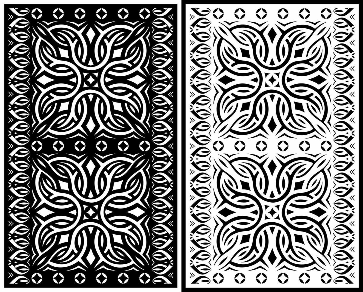 laser cutting motifs for partitions, fences and facades vector