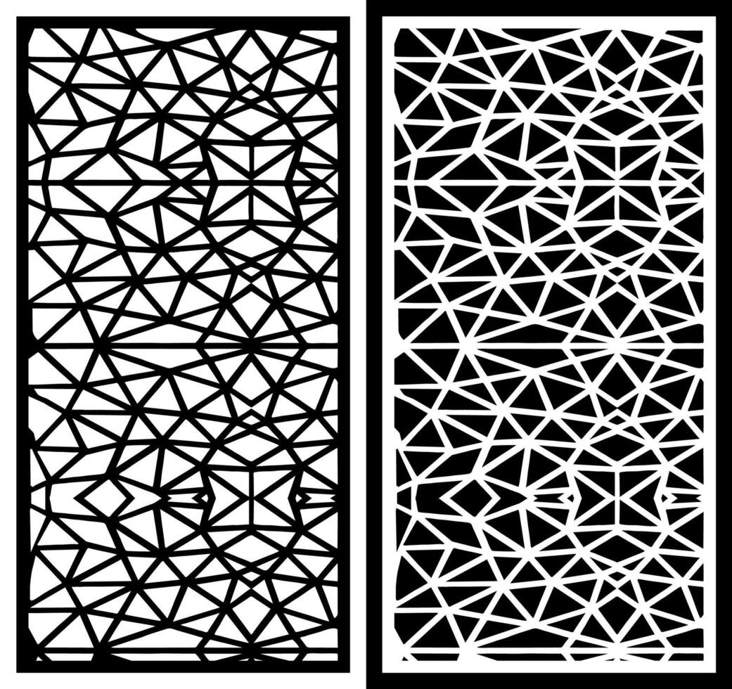laser cutting motifs for partitions, fences and facades vector
