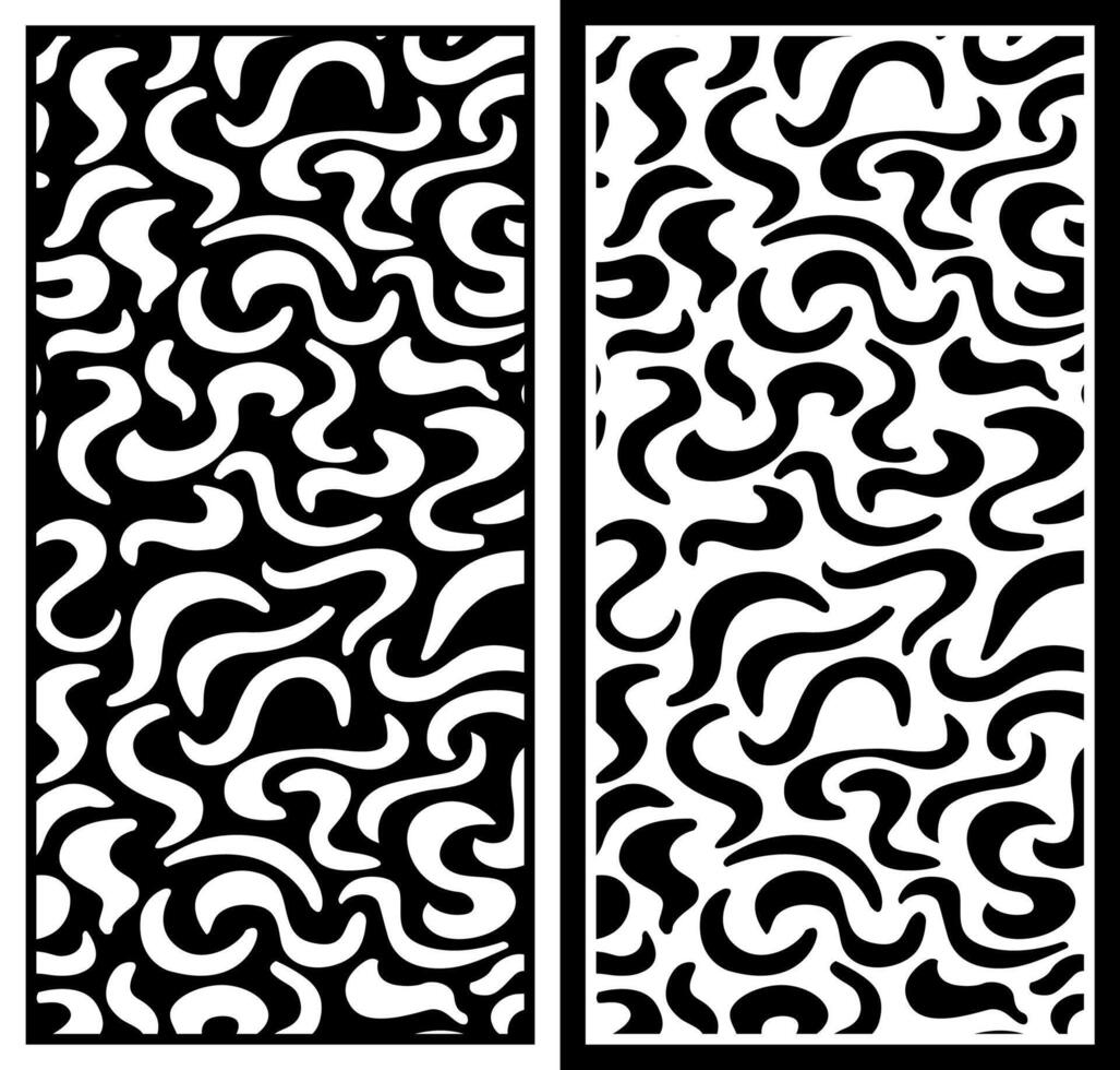 laser cutting motifs for partitions, fences and facades vector