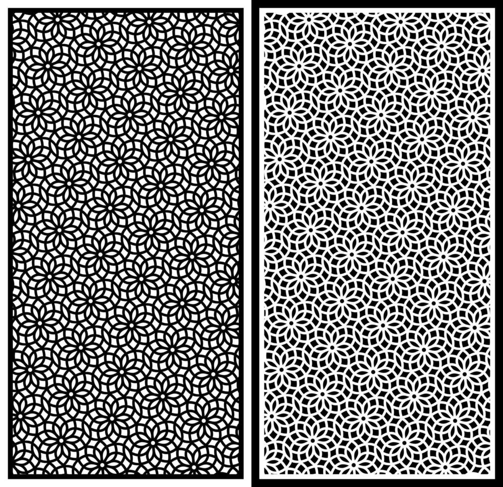 laser cutting motifs for partitions, fences and facades vector