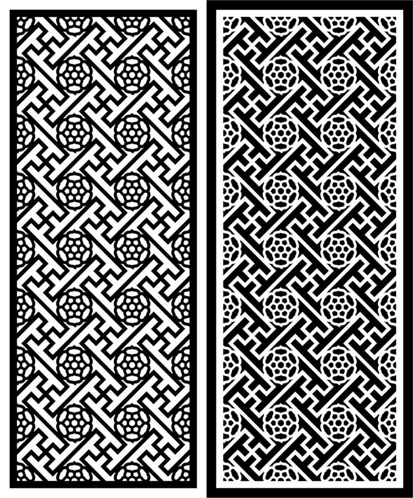 laser cutting motifs for partitions, fences and facades vector