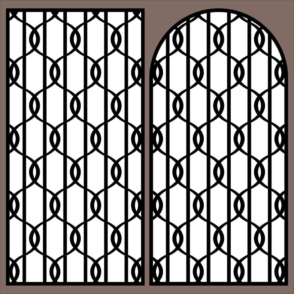 laser cutting motifs for partitions, fences and facades vector