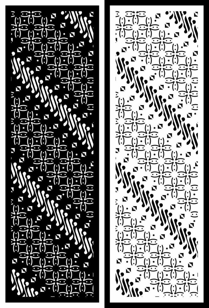 laser cutting motifs for partitions, fences and facades vector