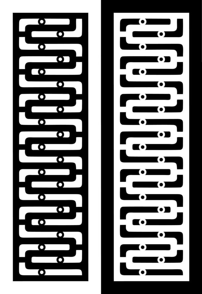laser cutting motifs for partitions, fences and facades vector