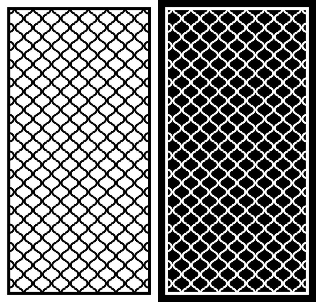 laser cutting motifs for partitions, fences and facades vector