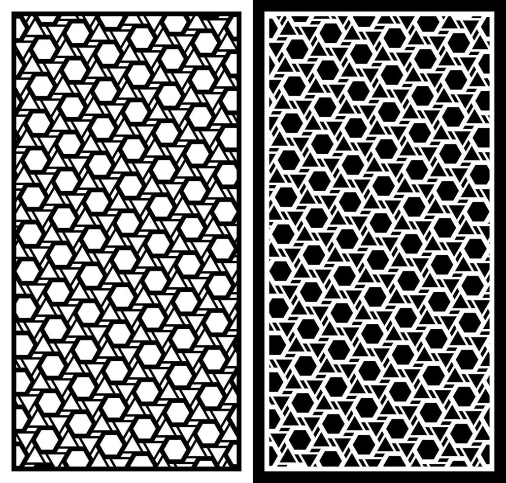 laser cutting motifs for partitions, fences and facades vector