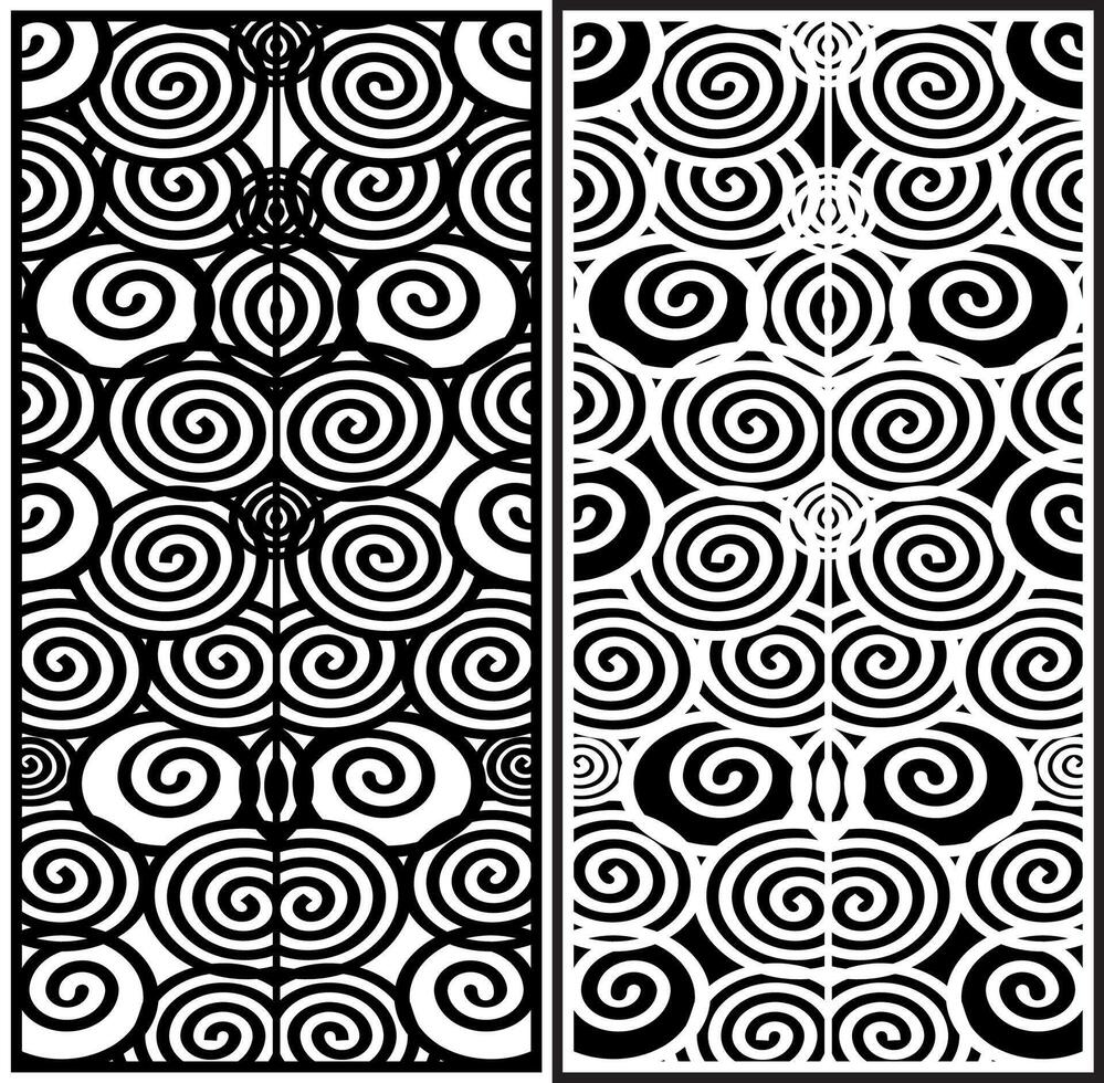 laser cutting motifs for partitions, fences and facades vector