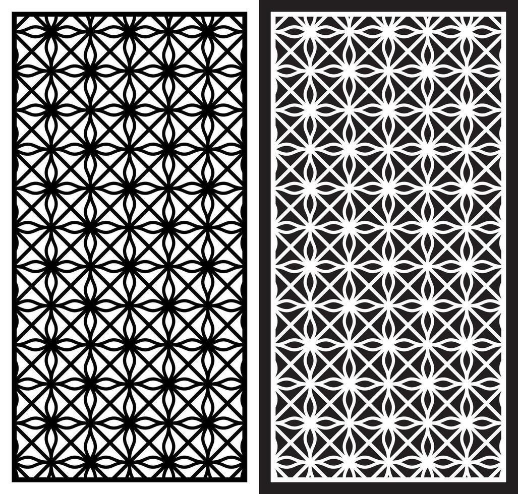 laser cutting motifs for partitions, fences and facades vector