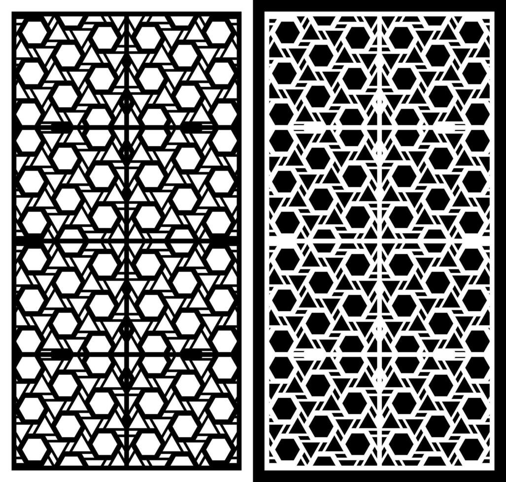 laser cutting motifs for partitions, fences and facades vector