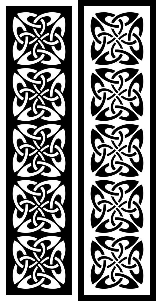 laser cutting motifs for partitions, fences and facades vector