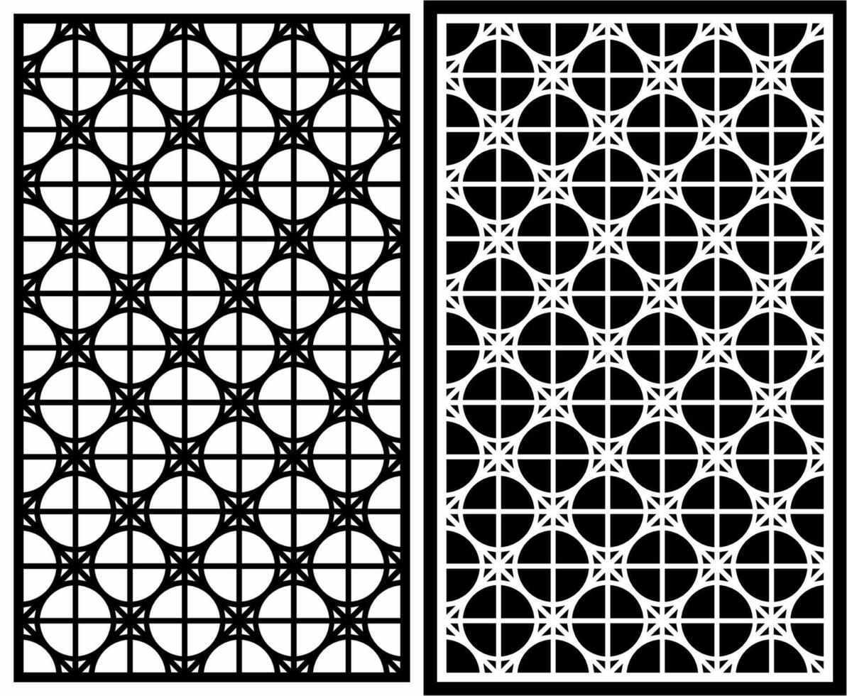 laser cutting motifs for partitions, fences and facades vector