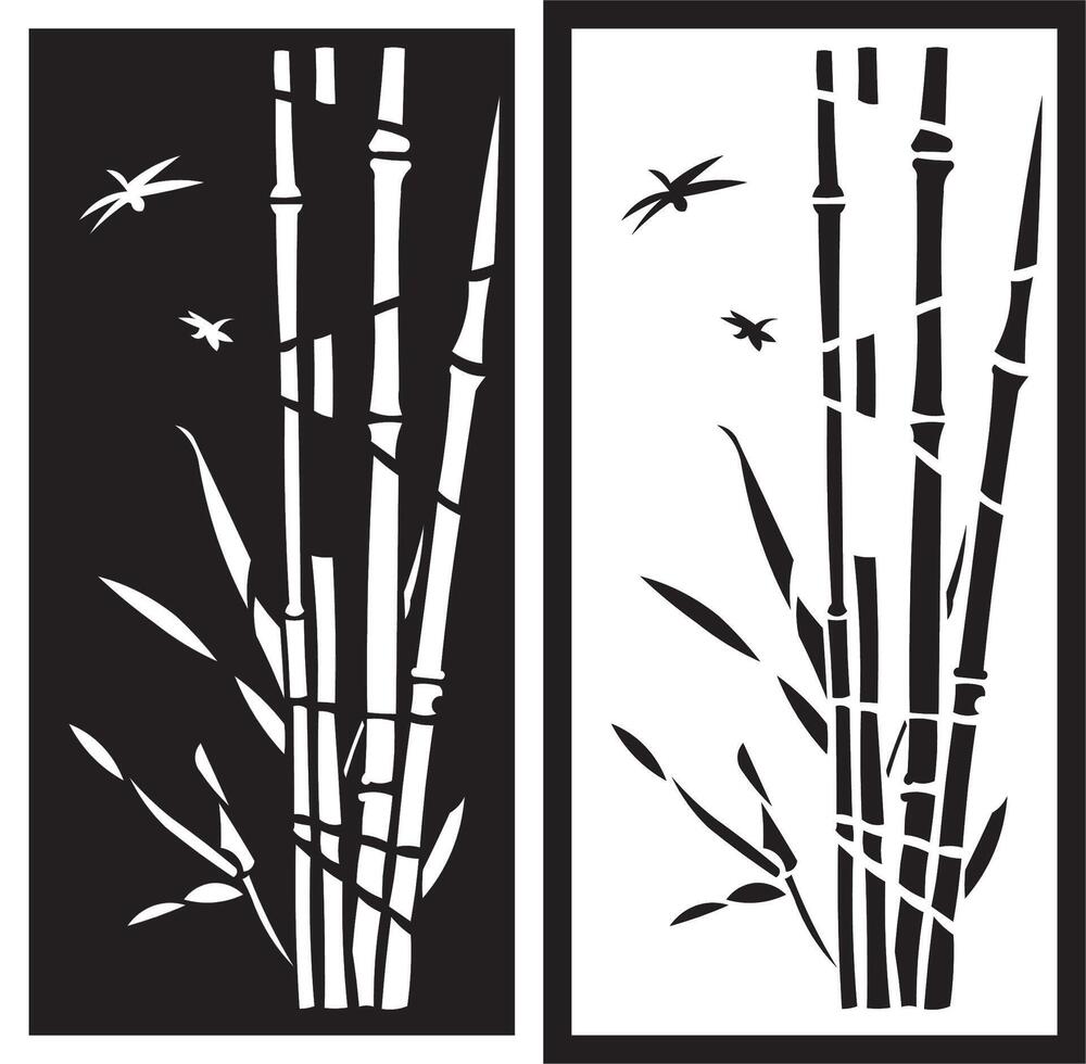 laser cutting motifs for partitions, fences and facades vector