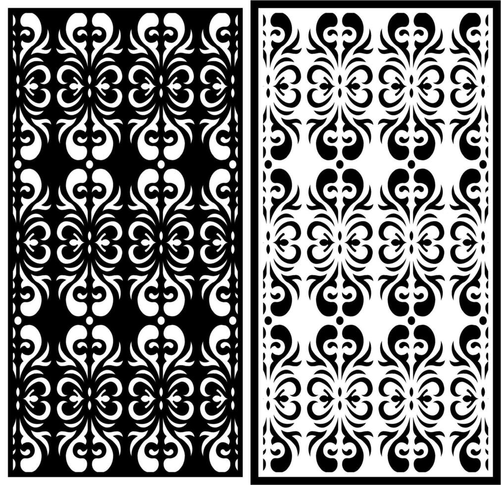 laser cutting motifs for partitions, fences and facades vector