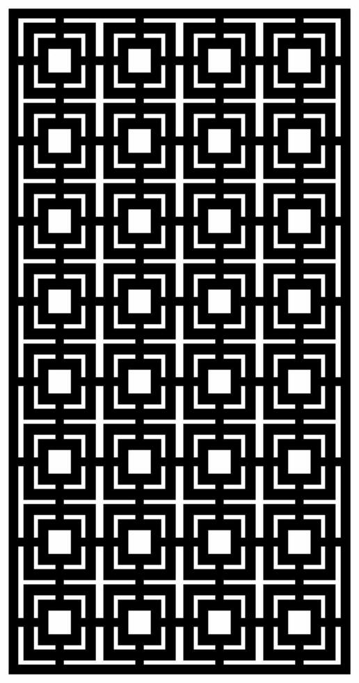 Black and white abstract square motif vector
