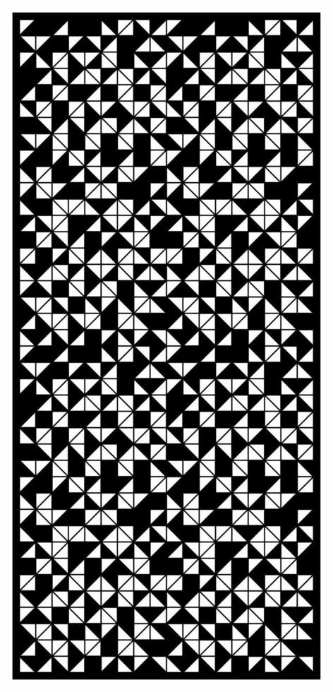 Black and white abstract triangle motif vector