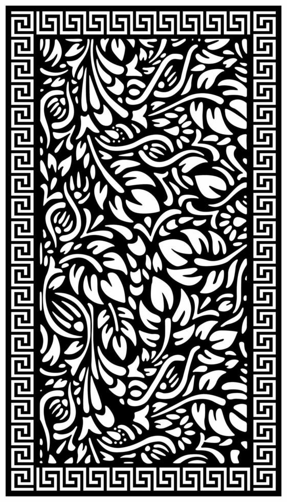 laser cutting motifs for partitions, fences and facades vector