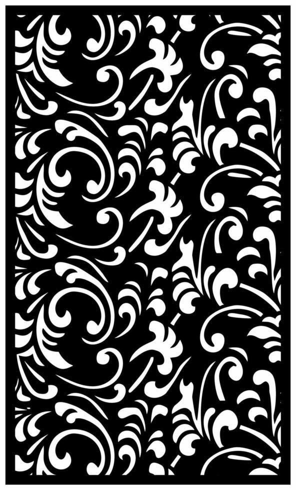 abstract floral laser cutting vector