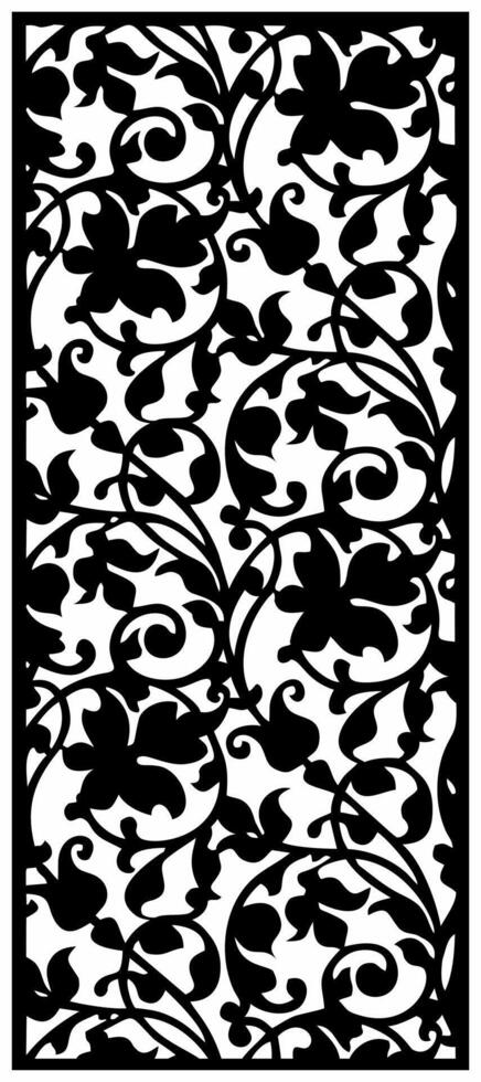 abstract leaf laser cutting motif vector