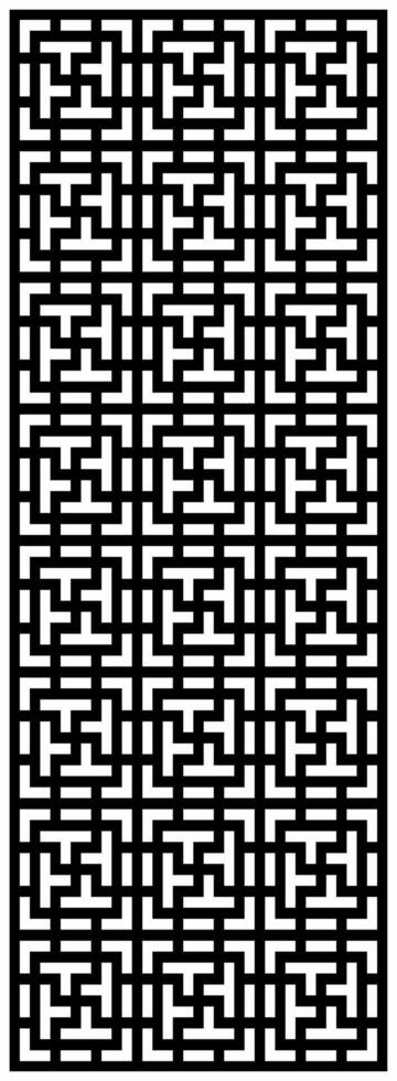 Black and white abstract square motif vector