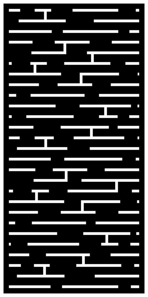 Black and white abstract line motif vector