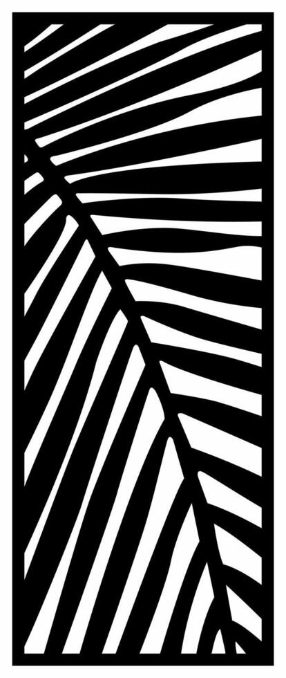 laser cutting palm leaf motif vector