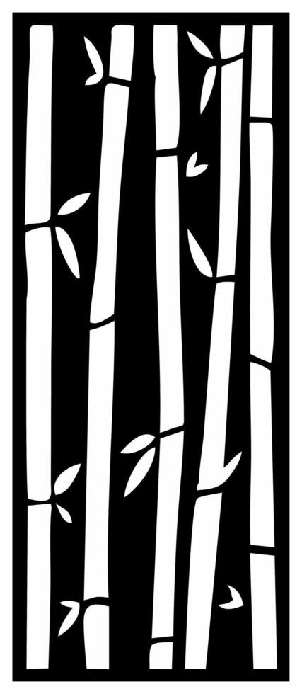 laser cutting bamboo tree motif vector