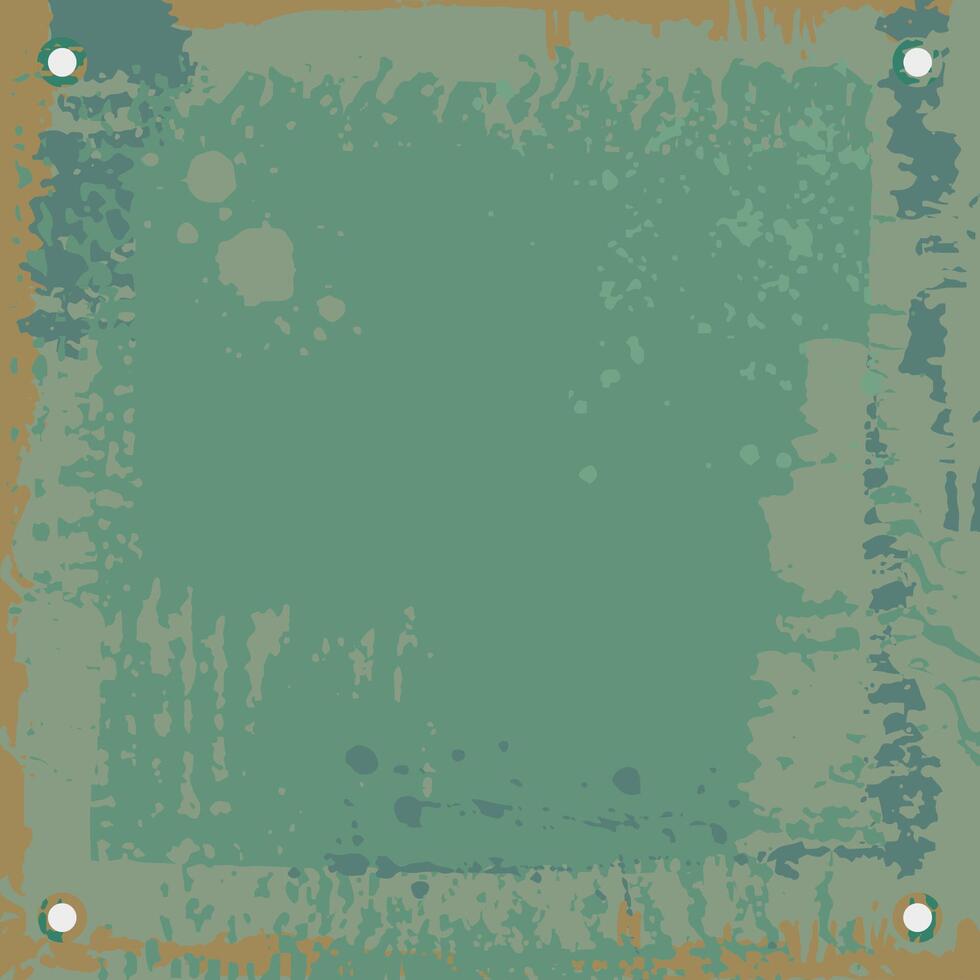 Banner scratched metal. Background frame in the form of an old iron sheet with rust and bolts vector