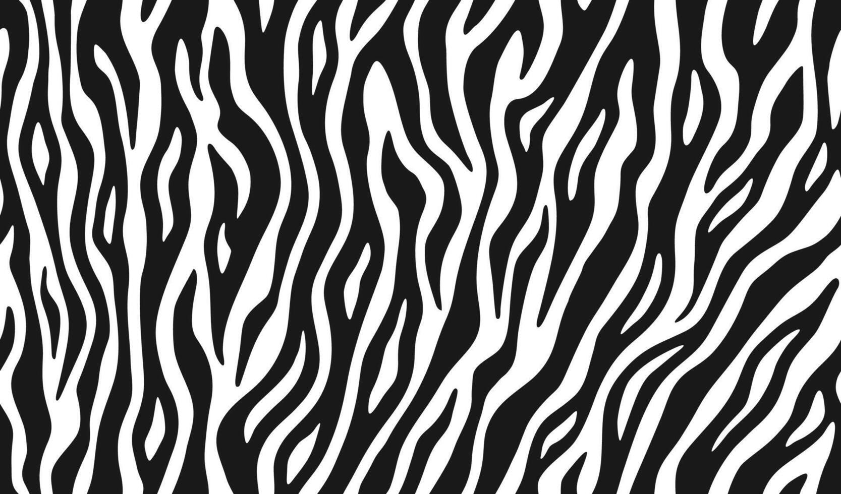 Zebra skin, stripes pattern. Animal print, black and white detailed and realistic texture. Monochrome seamless background vector