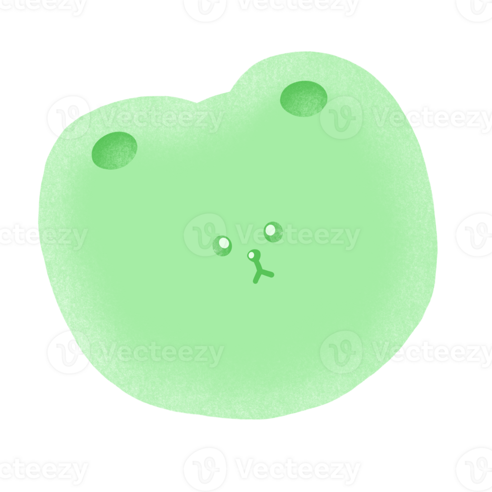 Cute Green Bear Cartoon illustration Cute Bear Bear Sticker Cute Animal Animal Sticker Cute Element png
