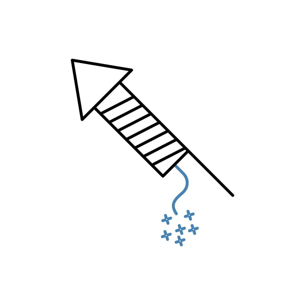 firecracker concept line icon. Simple element illustration.firecracker concept outline symbol design. vector