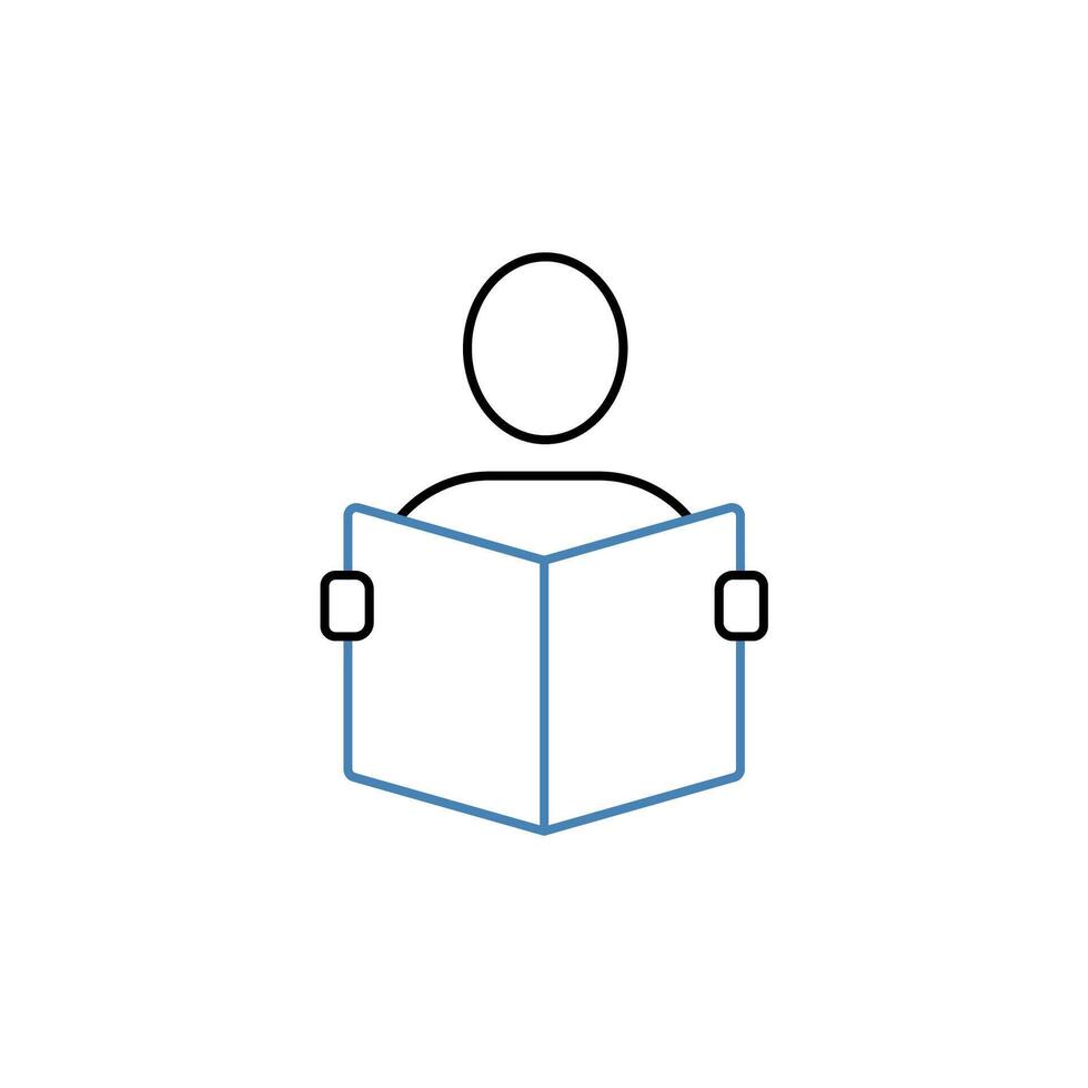 read concept line icon. Simple element illustration. read concept outline symbol design. vector
