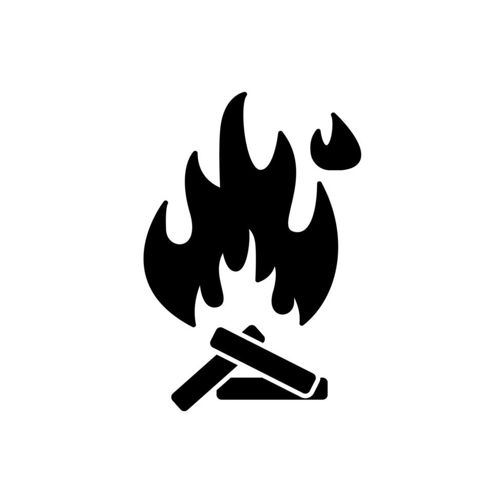 bonfire concept line icon. Simple element illustration.bonfire concept outline symbol design. vector
