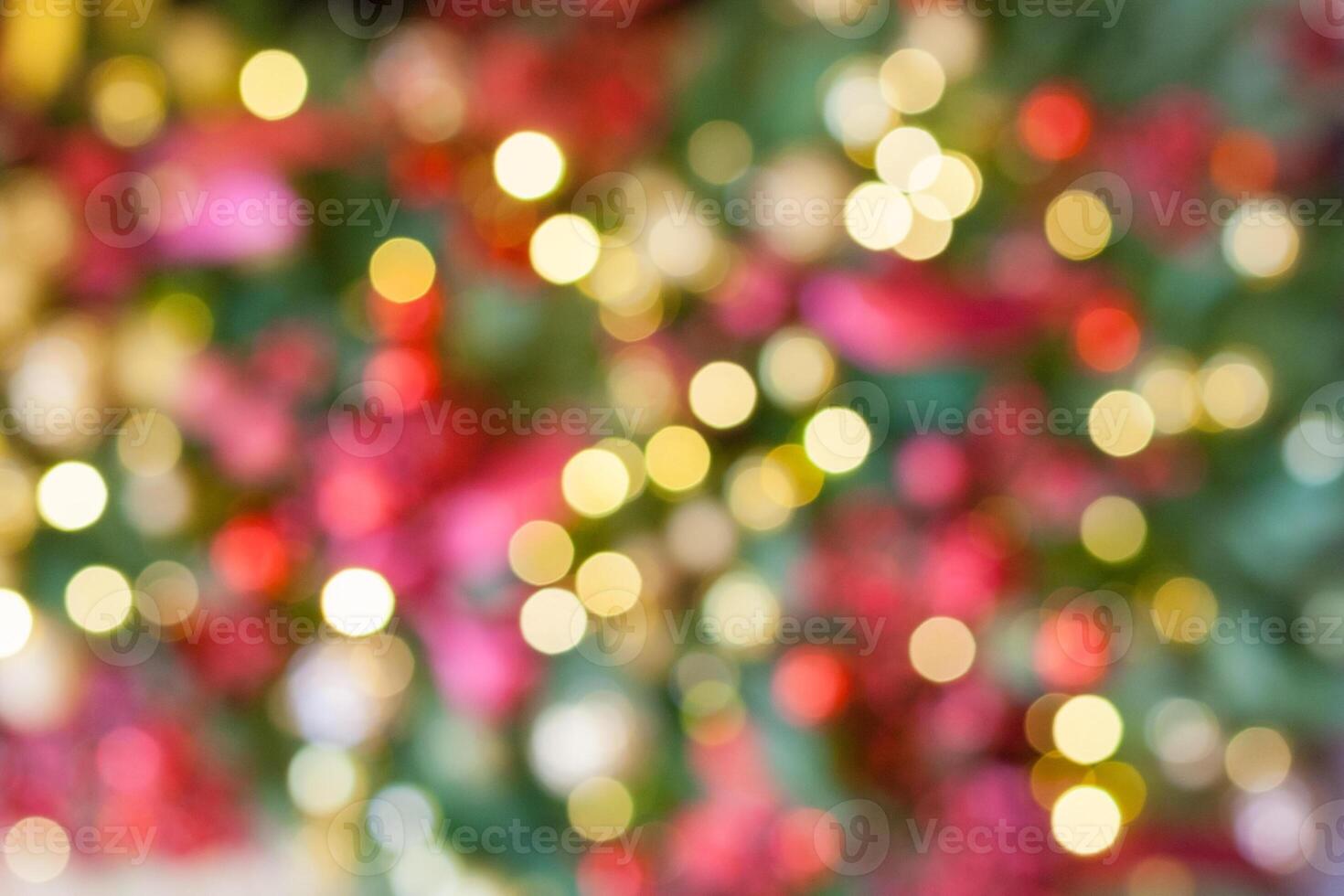 Abstract bokeh background with blurred yellow lights photo