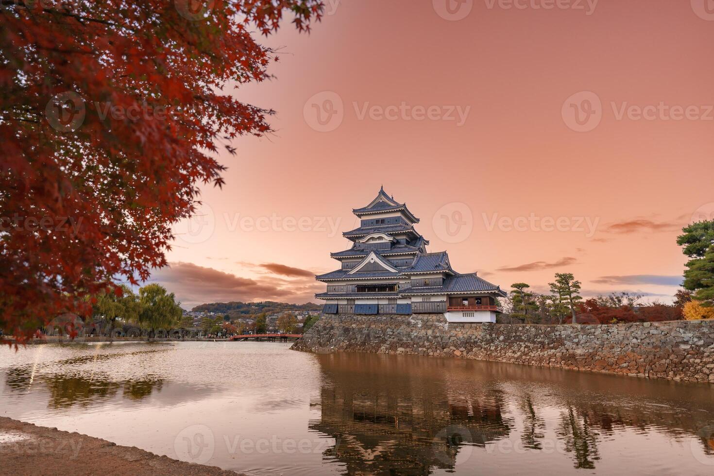 Matsumoto Castle or Crow Castle in Autumn, is one of Japanese premier historic castles in easthern Honshu. Landmark and popular for tourists attraction in Matsumoto city, Nagano Prefecture, Japan photo