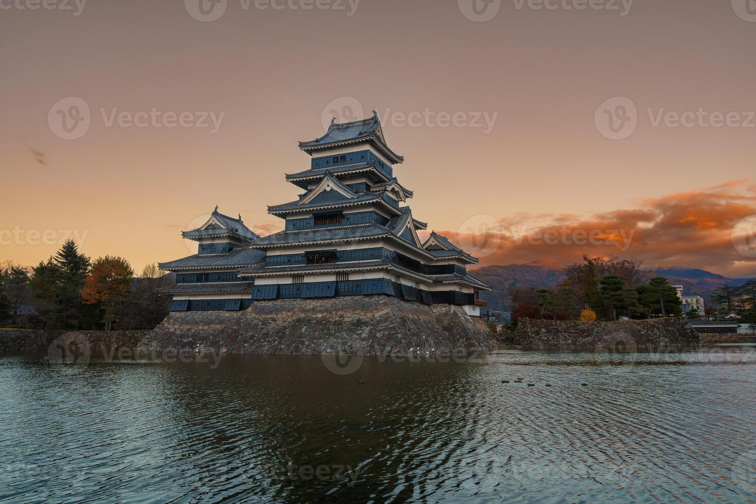 Matsumoto Castle or Crow Castle in Autumn, is one of Japanese premier historic castles in easthern Honshu. Landmark and popular for tourists attraction in Matsumoto city, Nagano Prefecture, Japan photo