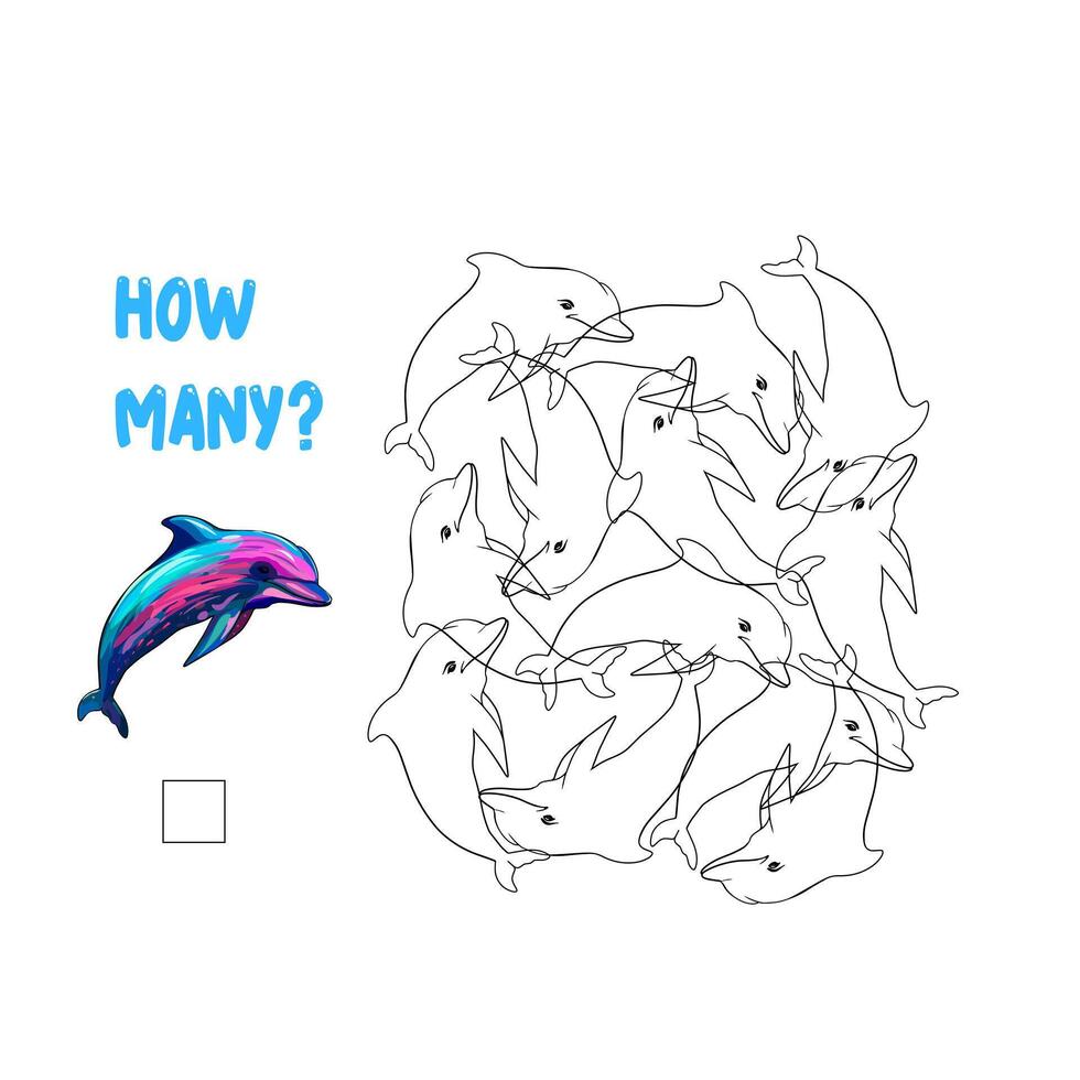 Dolphin Counting Game vector