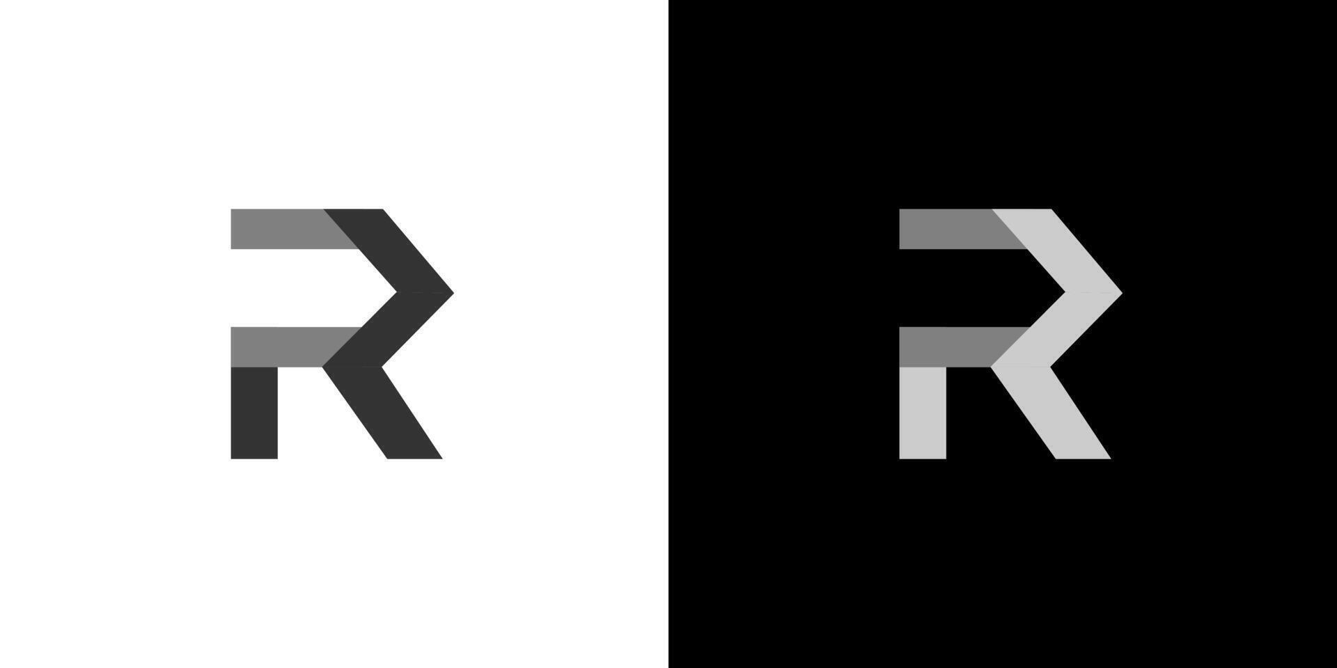 R letter icon logo monogram logotype modern for business brand isolated vector