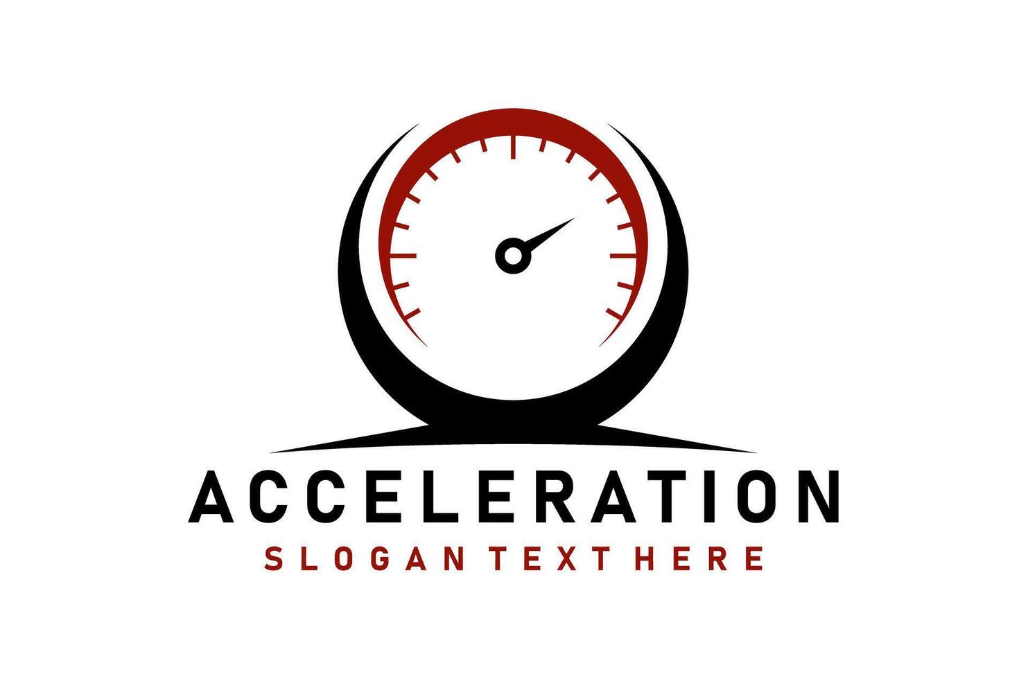 acceleration speed time logo illustration simple logo design vector