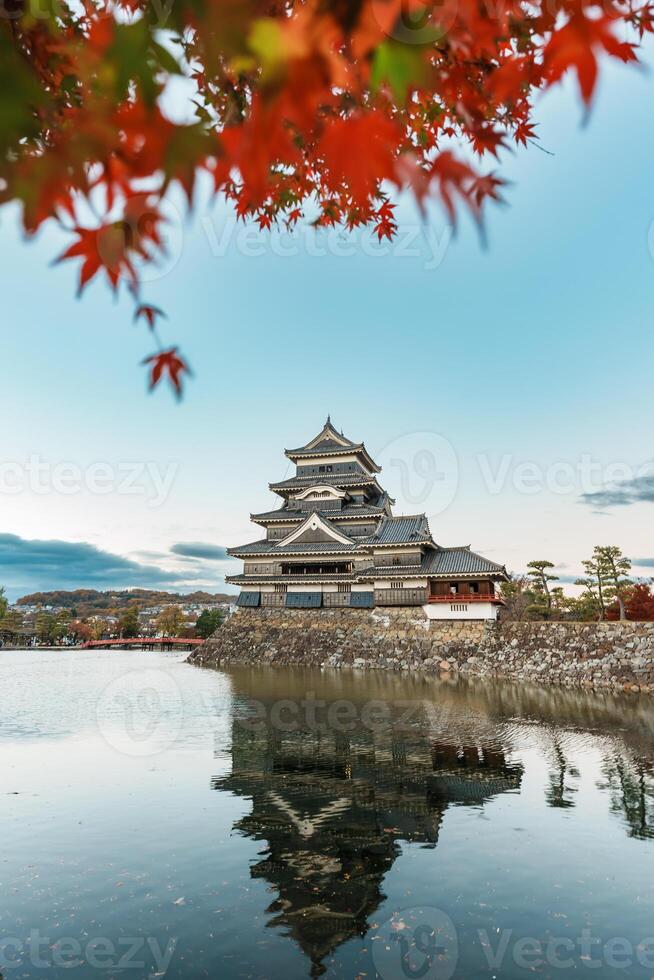 Matsumoto Castle or Crow Castle in Autumn, is one of Japanese premier historic castles in easthern Honshu. Landmark and popular for tourists attraction in Matsumoto city, Nagano Prefecture, Japan photo