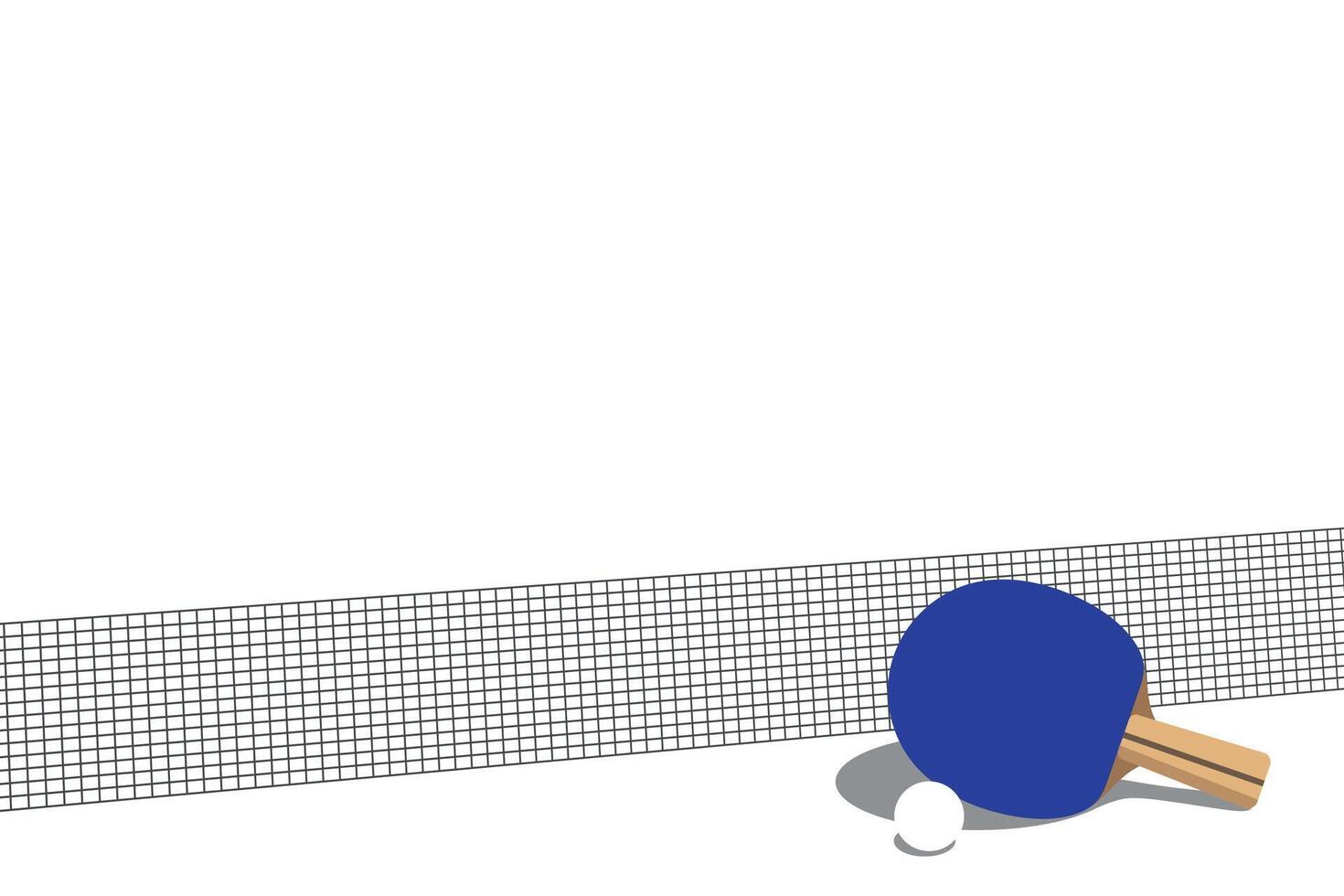 Racket and ball on a white background, isolate on white, simple illustration, flat style, minimalism vector