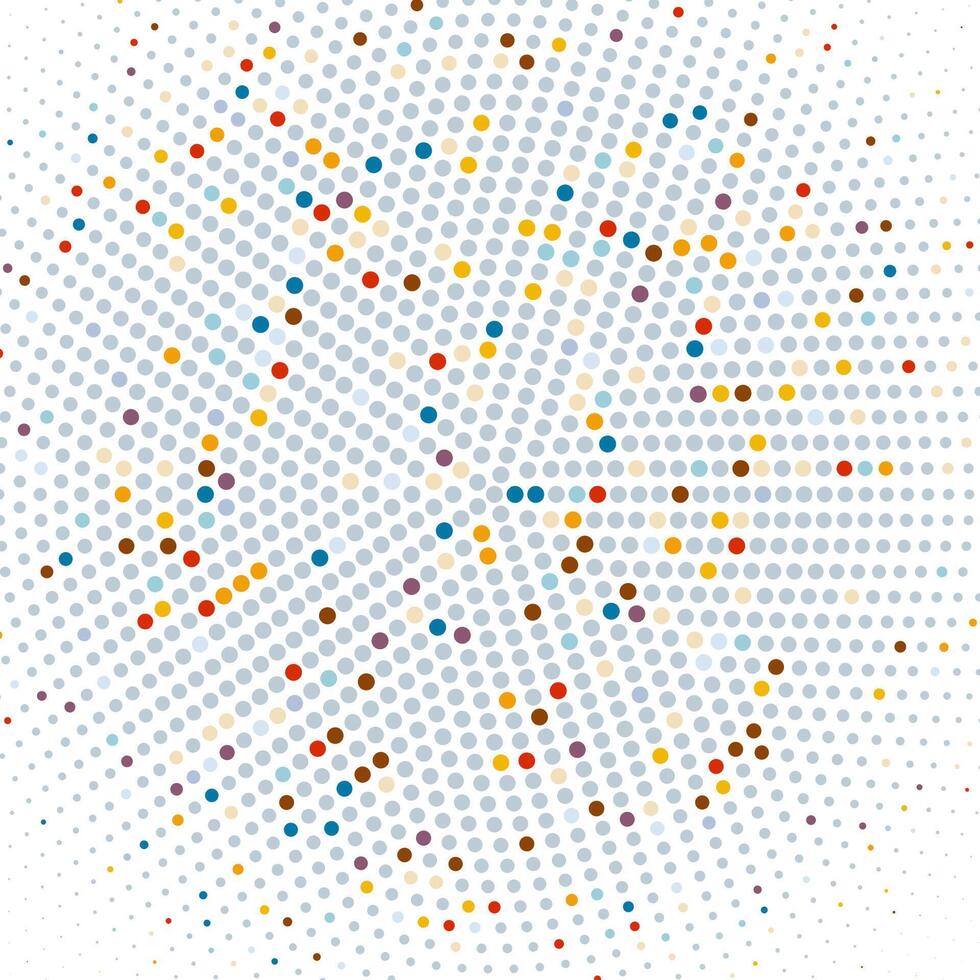 Abstract radial halftone dots design background vector